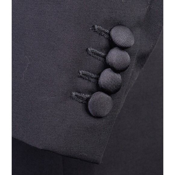 Joseph Abboud Tuxedo Blazer Mens Solid Black Dinner Jacket Coat Sz 40L 2-Button - Picture 7 of 14
